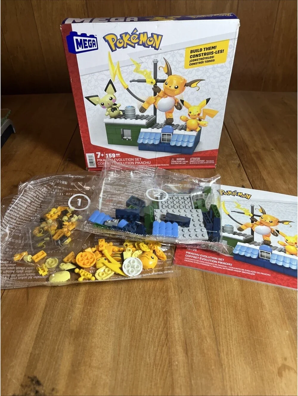 MEGA Pokemon Building Set HKT23 Pikachu Evolution Set 159 Pieces NEW